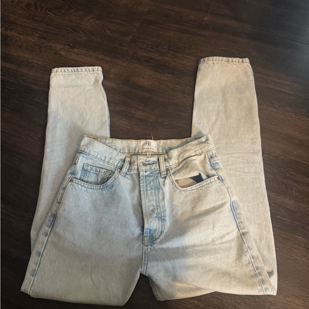 Anine Bing Faded Blue Denim Jeans